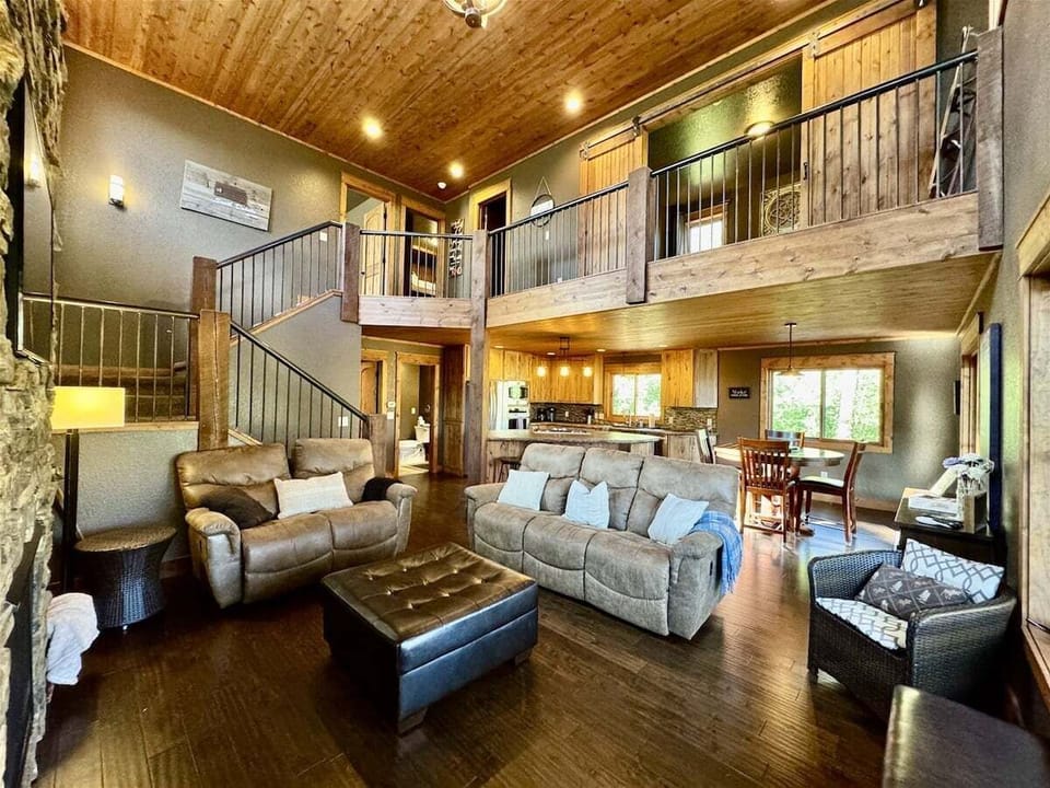 Main living area with gas fireplace