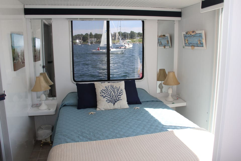 The master bedroom. Comfortable and cozy great views to wake up to!