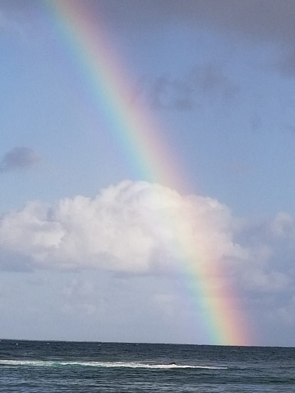 rainbow over the ocean!