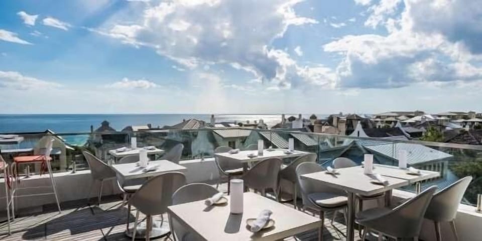 Pescado Seafood Grill & Rooftop Bar.  0.6 miles away.  Walking distance.