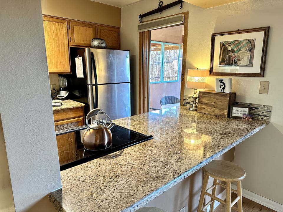 Updated, well stocked kitchen