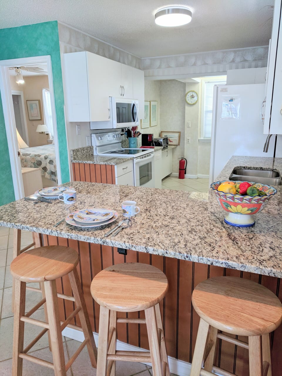 Kitchen area to bedroom