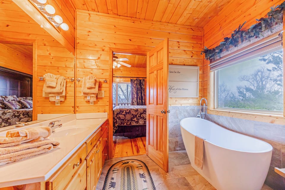 Master bathroom soaking tub