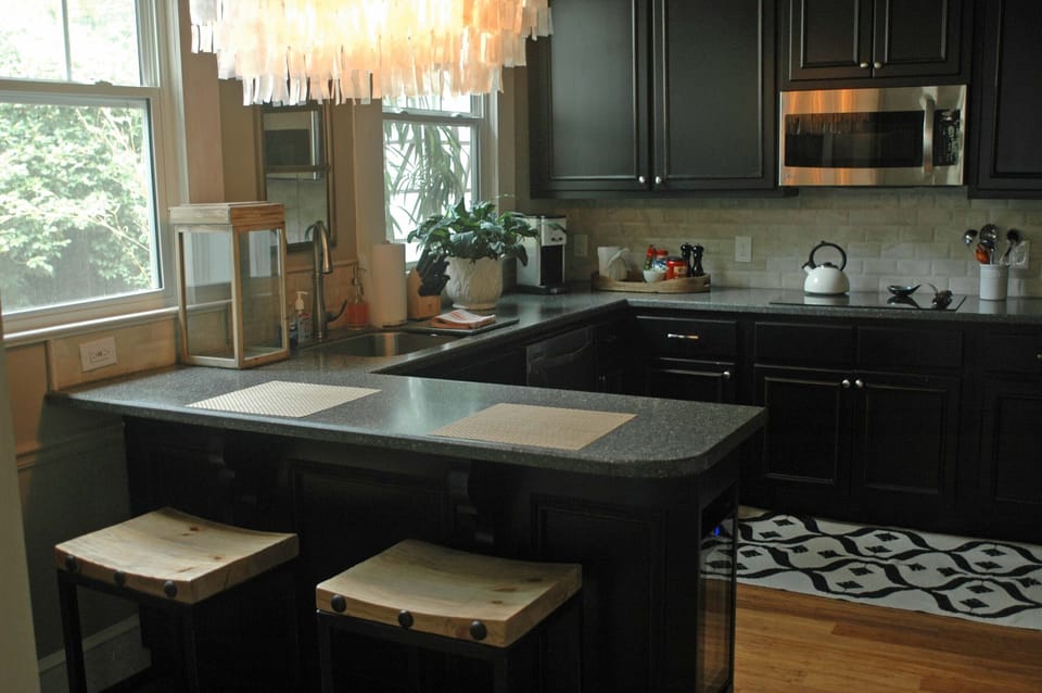 Bar facing kitchen