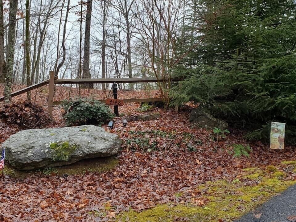 Stone at the driveway