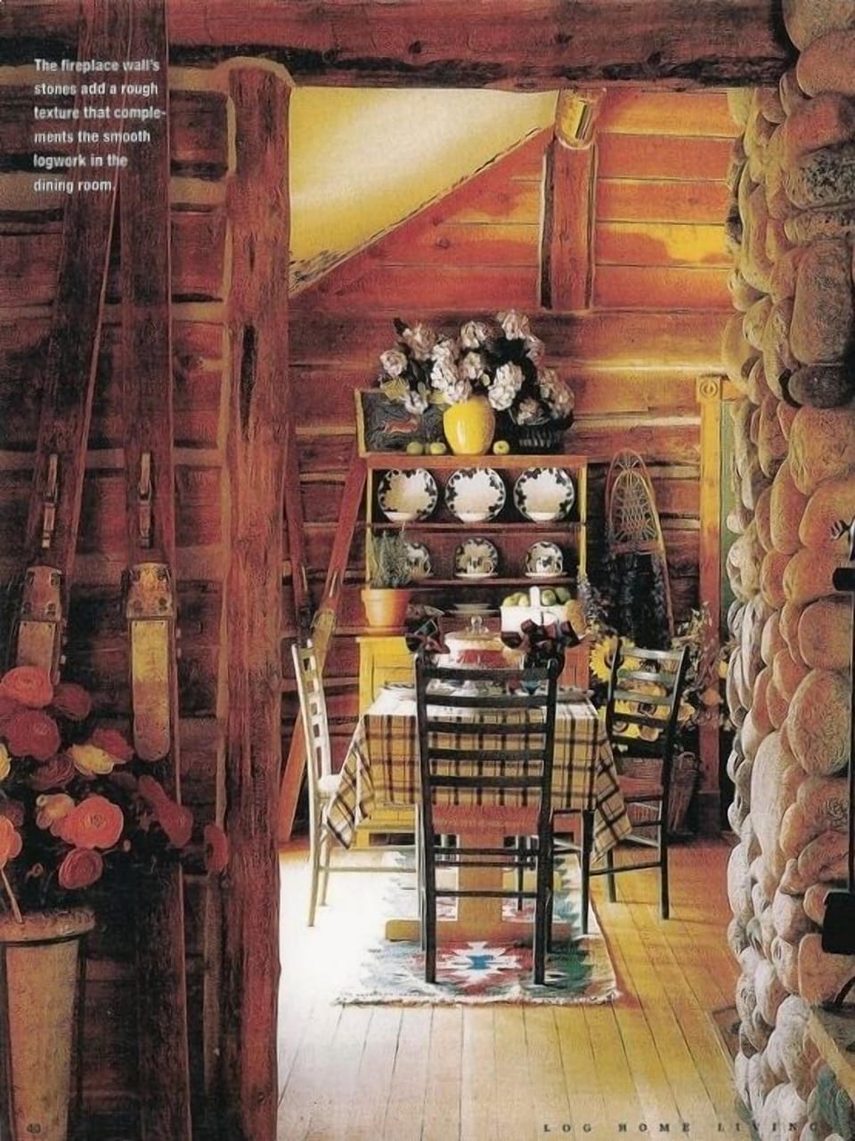 view from living room into kitchen