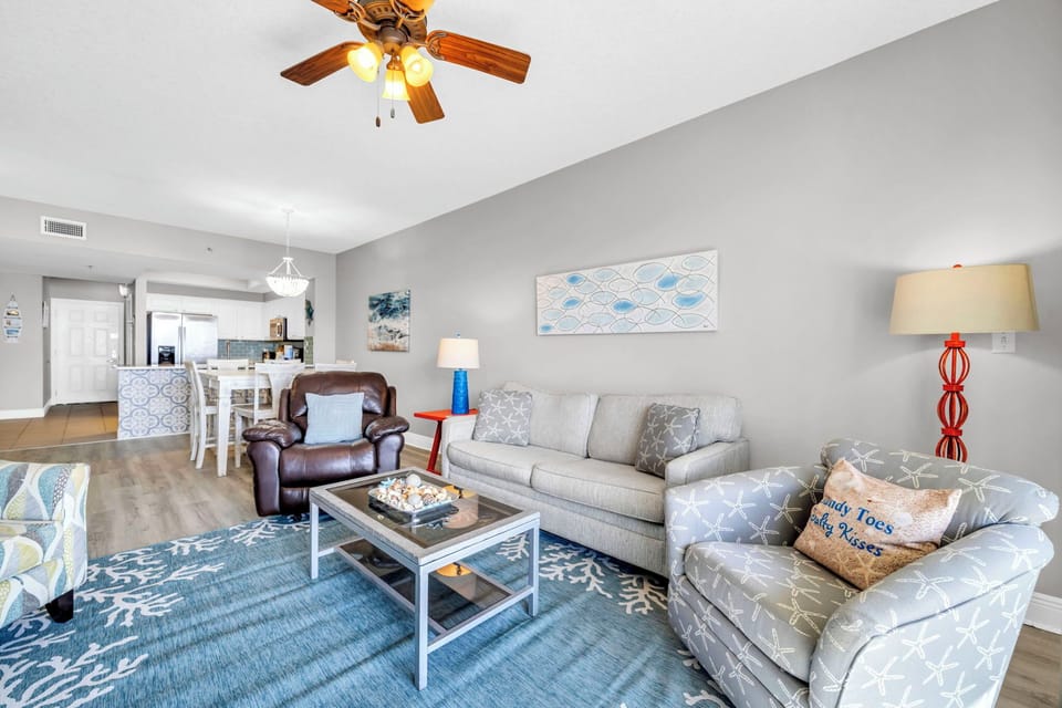Open Concept Living, Dining, and Kitchen