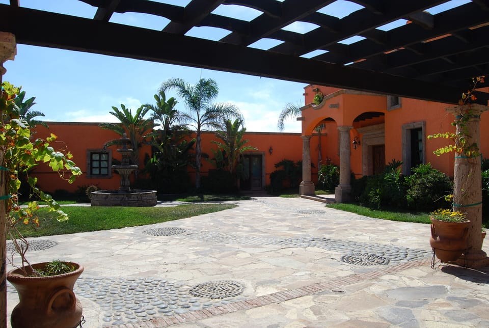 Front entrance and parking area