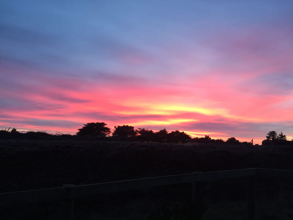 Pipers Reach Sunrise from the back window