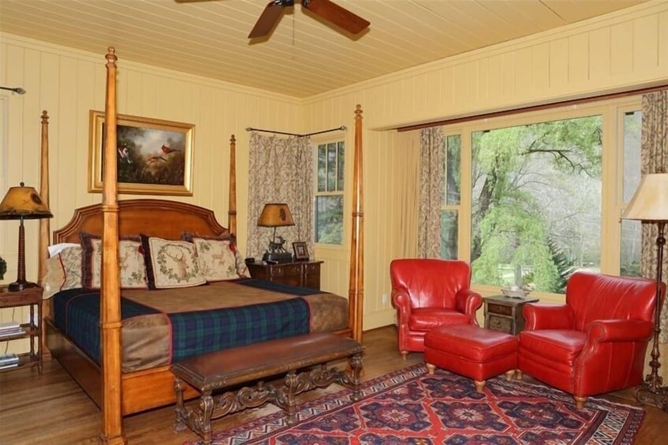 Master bedroom with an amazing water view