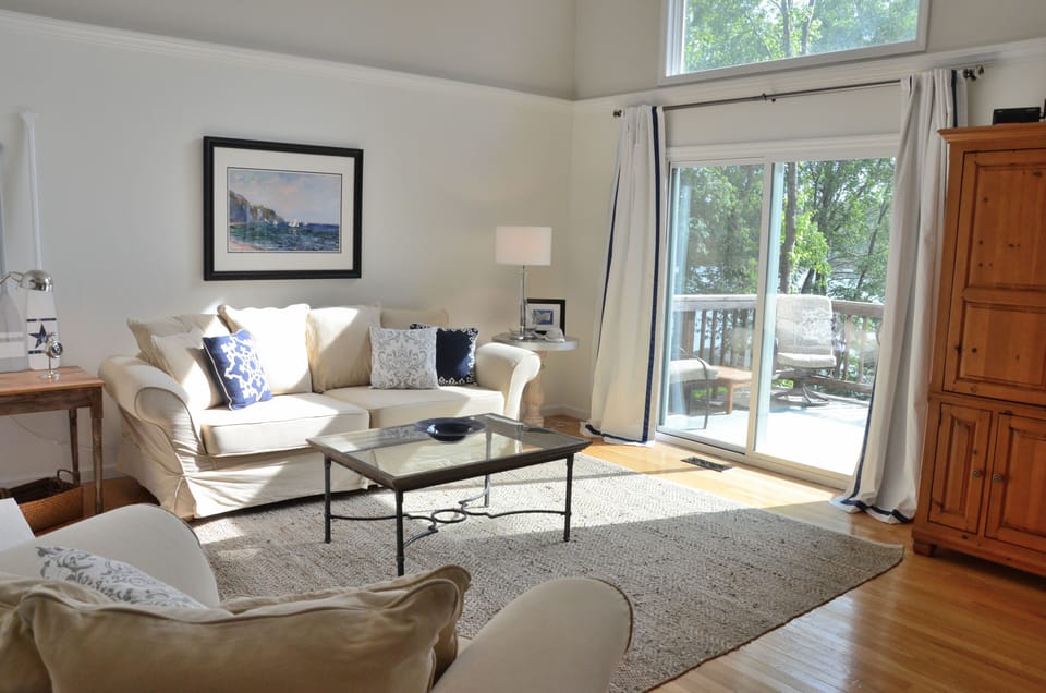 Living Room, serene, beautiful sunlight comes in throughout the day!