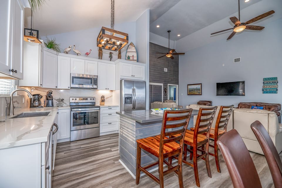 New cabinets, countertops, appliances, lighting, floors, paint January 2020