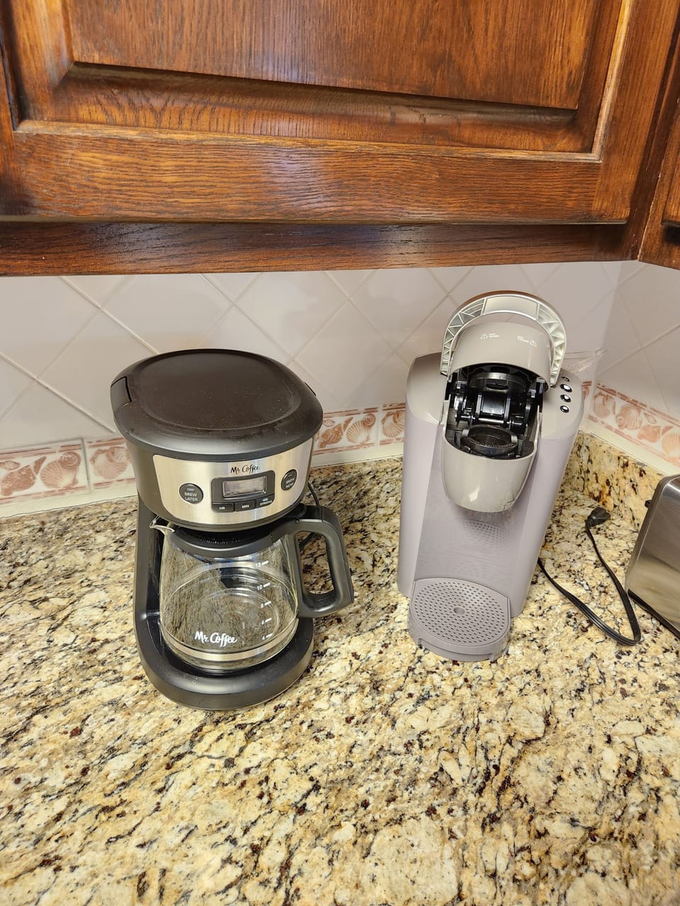Drip and Keurig coffee makers. 