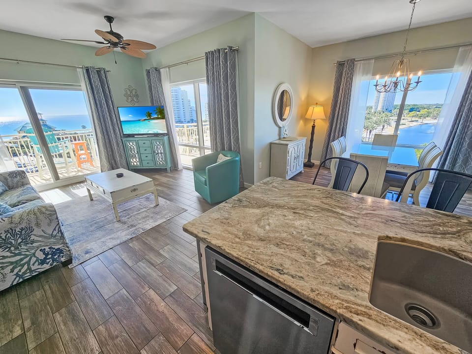 Spacious living and dining