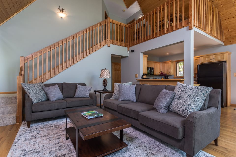 Stylish furniture throughout living room