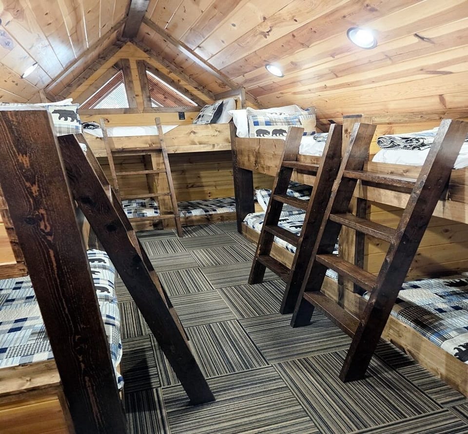 6 Twin Beds and TV (not shown) in Bunk Room (2nd Floor of Bunk House)