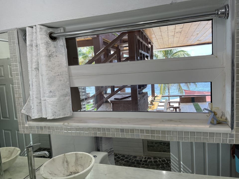 Master bath with ocean views 