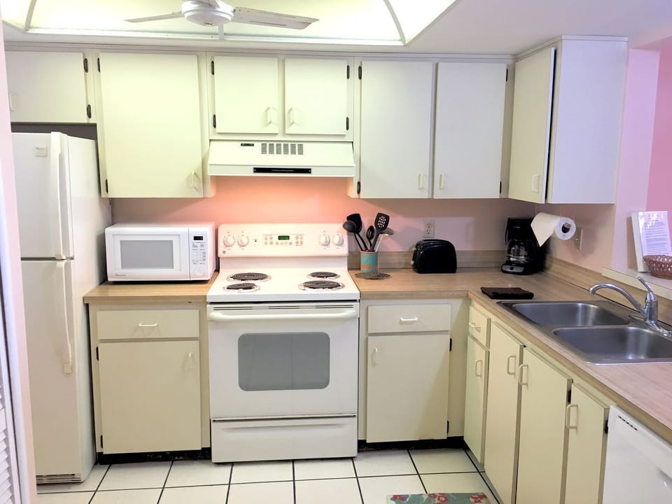 Fully furnished kitchen.  