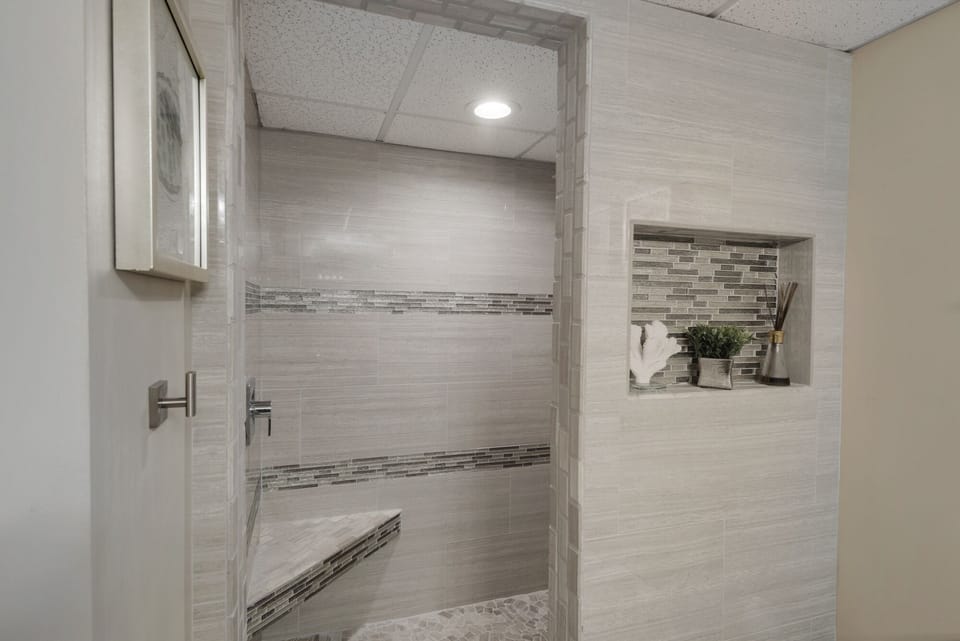 Incredible walk-in shower.