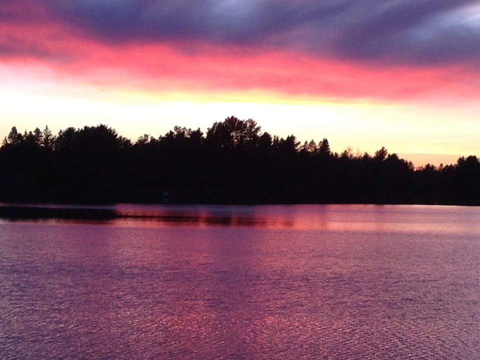 View from the shoreline/dock: Sunset July 2015