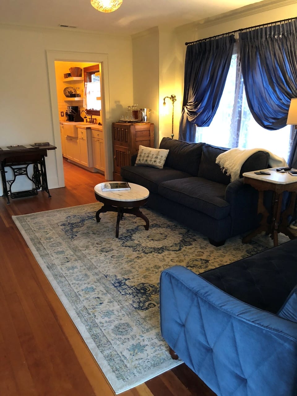 A peek into the kitchen from the living room