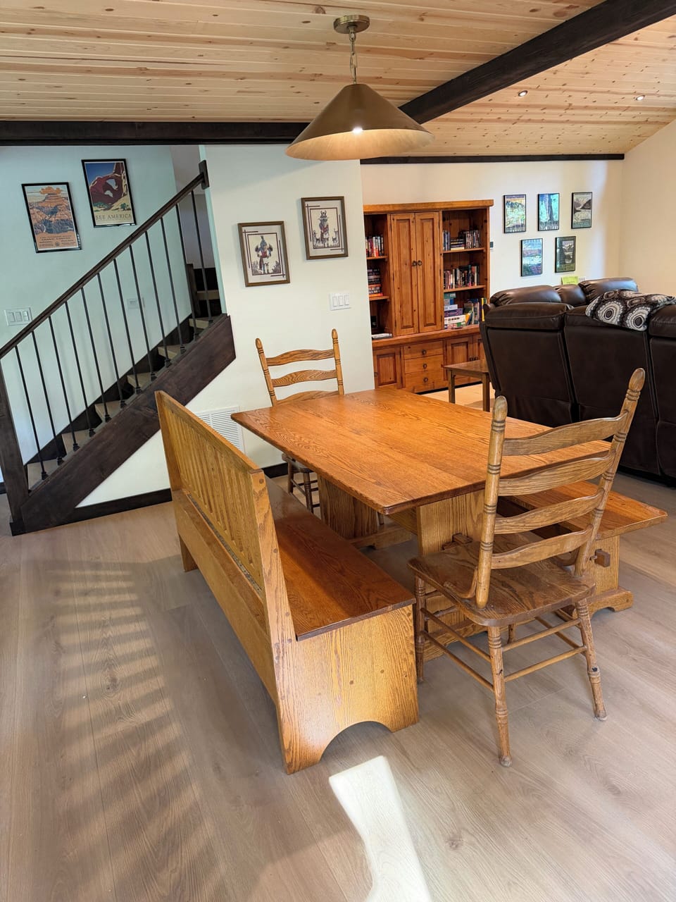 Dining room table seats up to 8