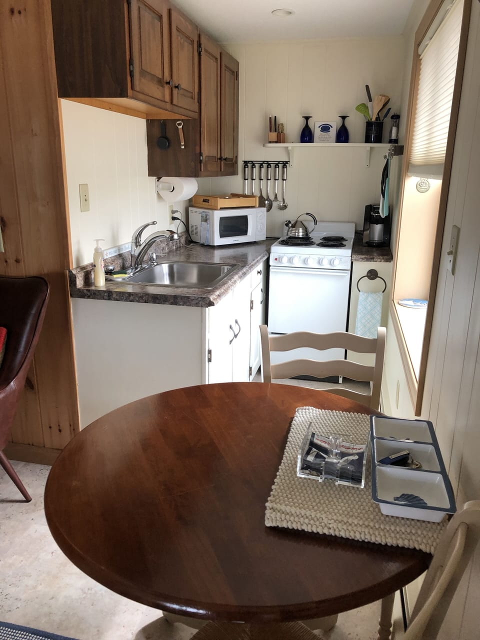 ground level apartment galley kitchen