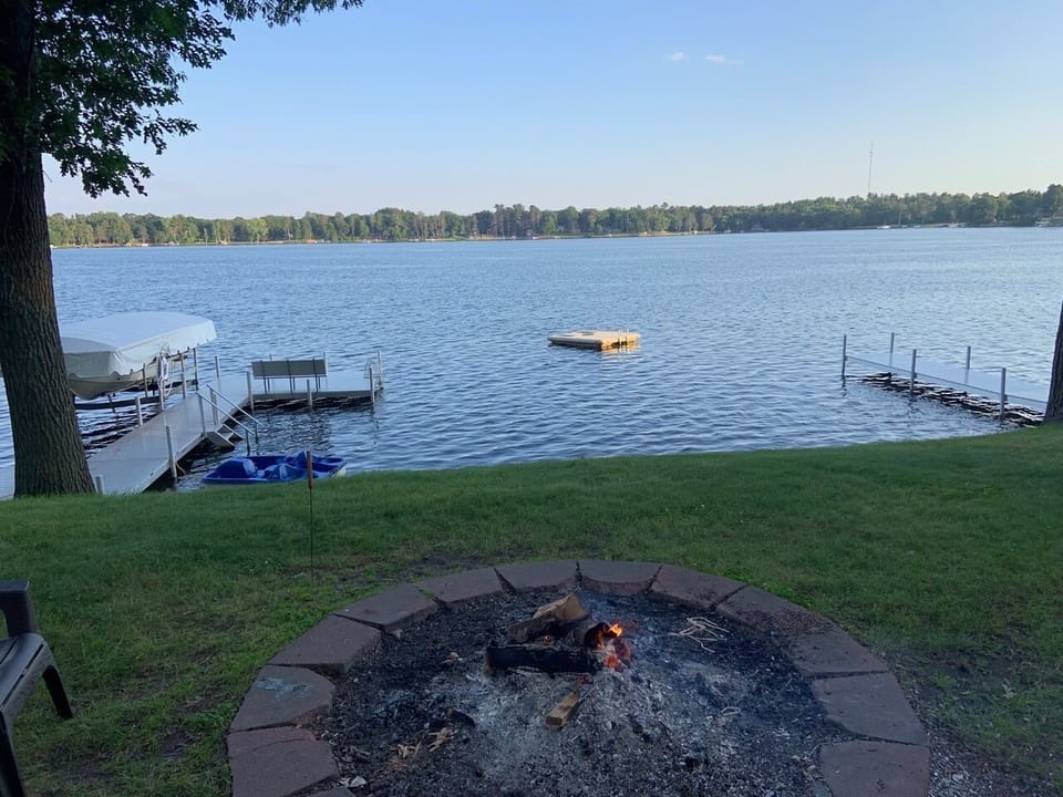 Left to right...main dock, swim platform, guest dock/fishing pier.
