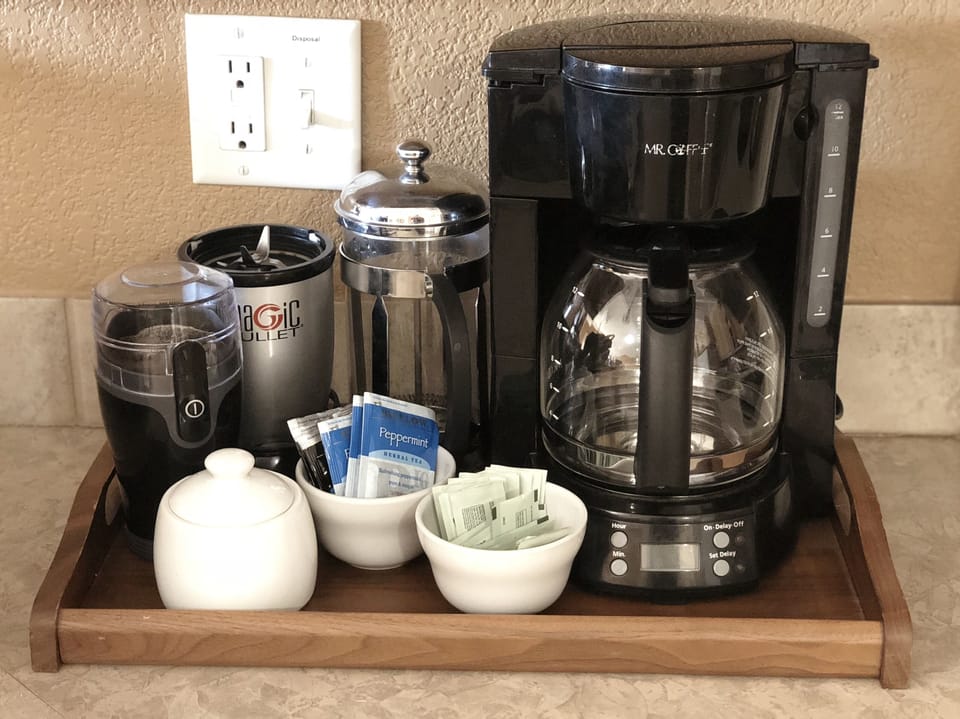 Coffee & tea for you and Hot Chocolate for the kids