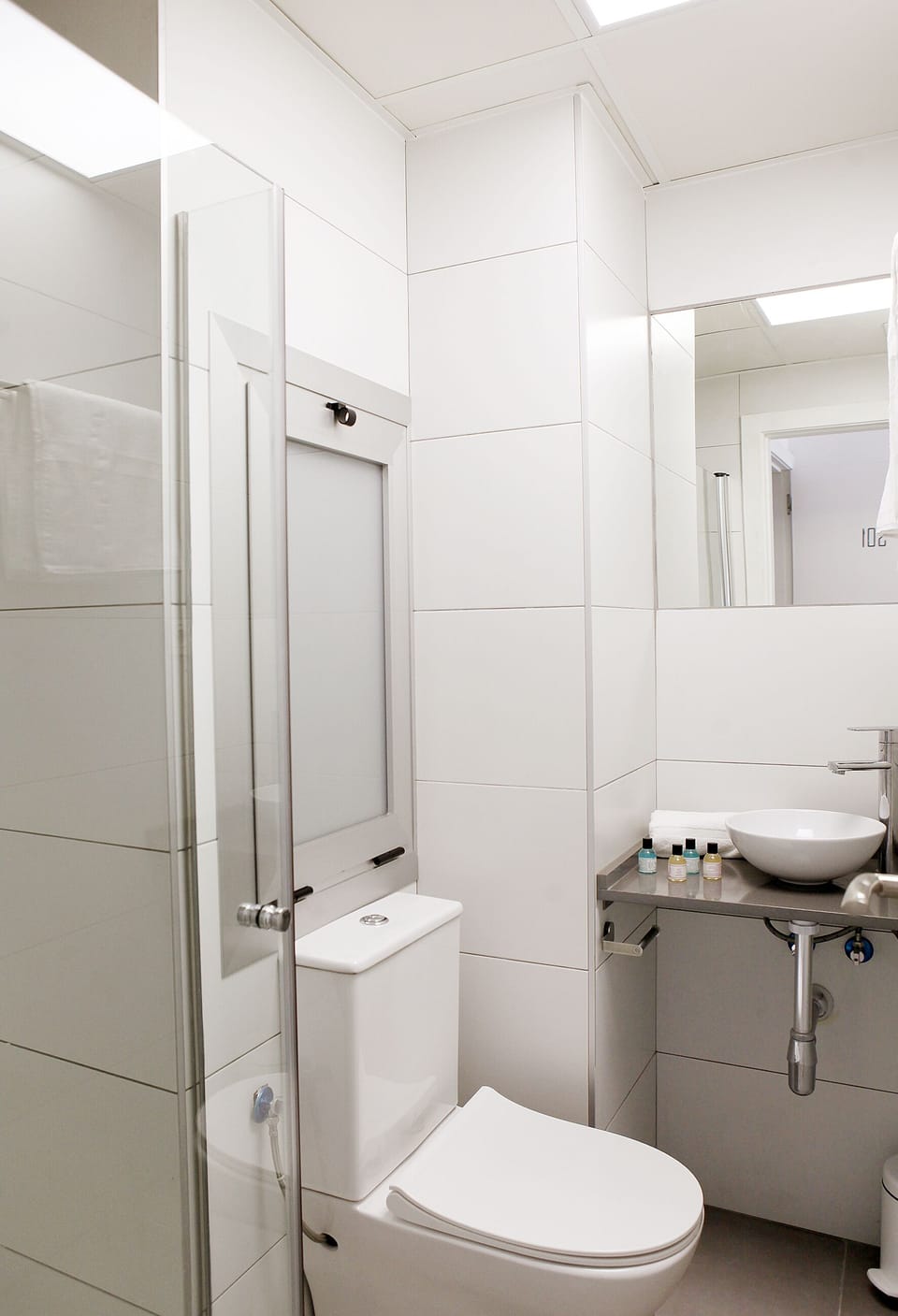 Towels, soap, shampoo, toilet paper