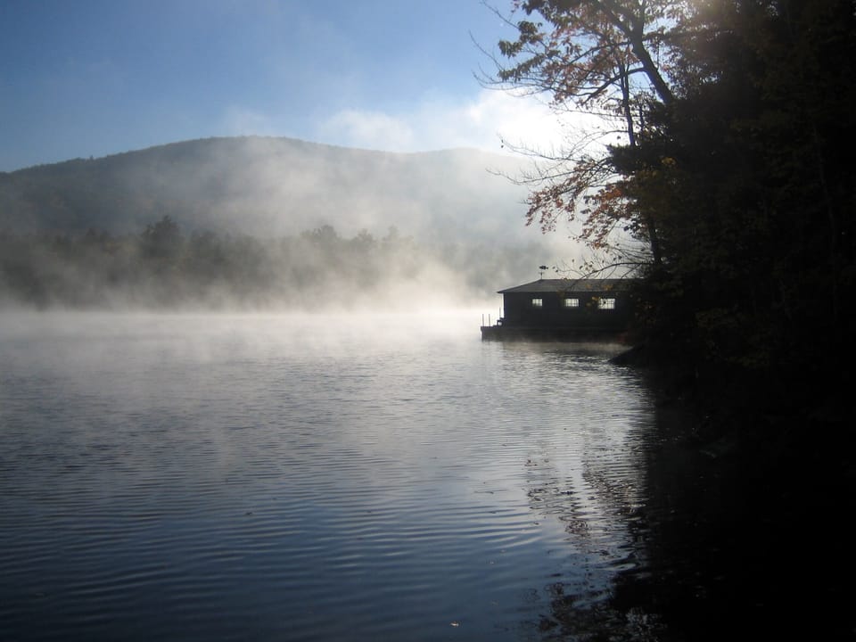 Morning mist over Nichol's cove