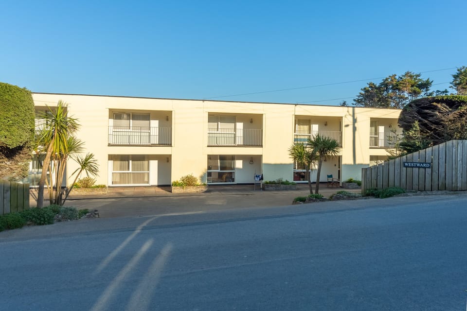 12 Westward Flats, Polzeath. Resident parking is available in the car park outside property