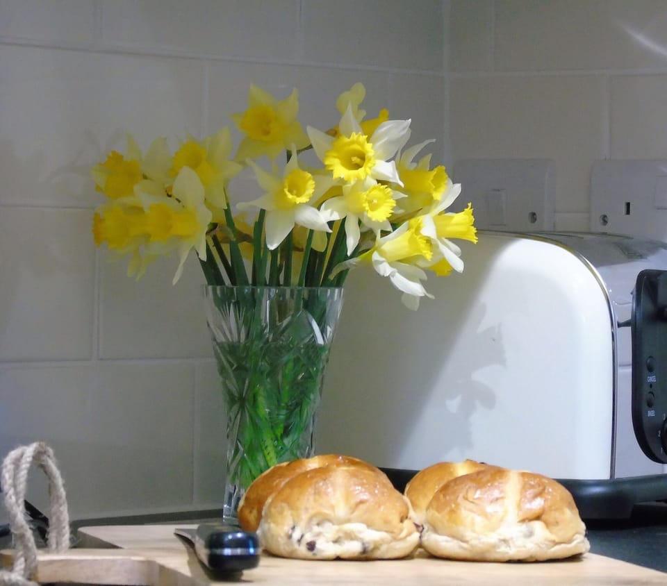 Fruit buns from The Village Bakery, Groombridge