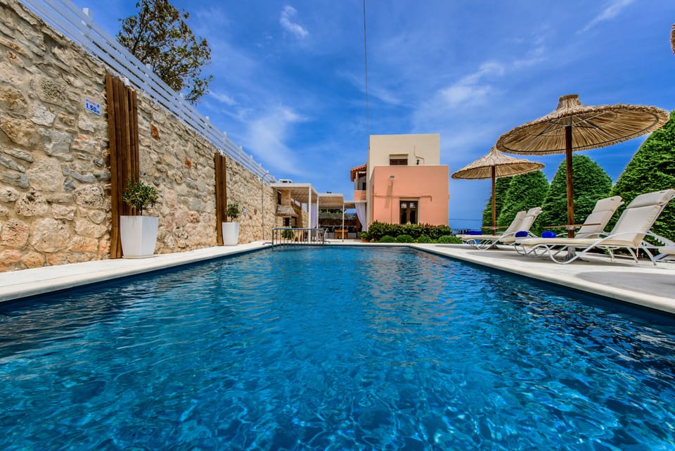 While outdoors, the terrace is complemented by a great private swimming pool!