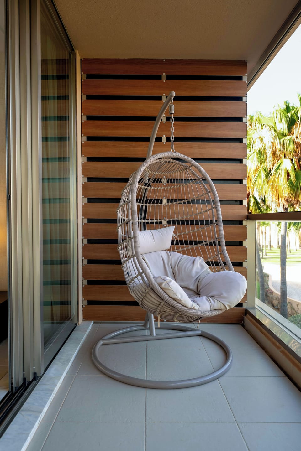 Rocking chair on the 17-meter balcony.