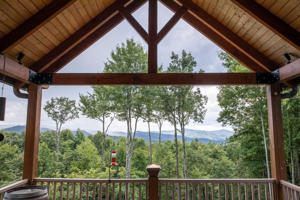 Incredible Mountain Views from the Covered Porch
