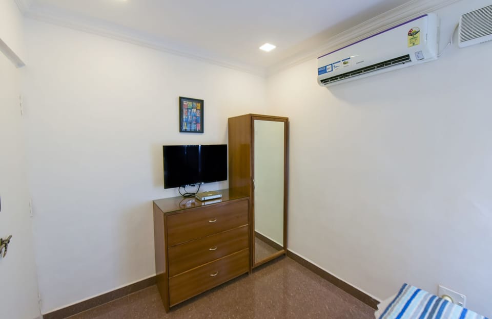 Bedroom 1: AC, Wardrobe and Mirror and TV