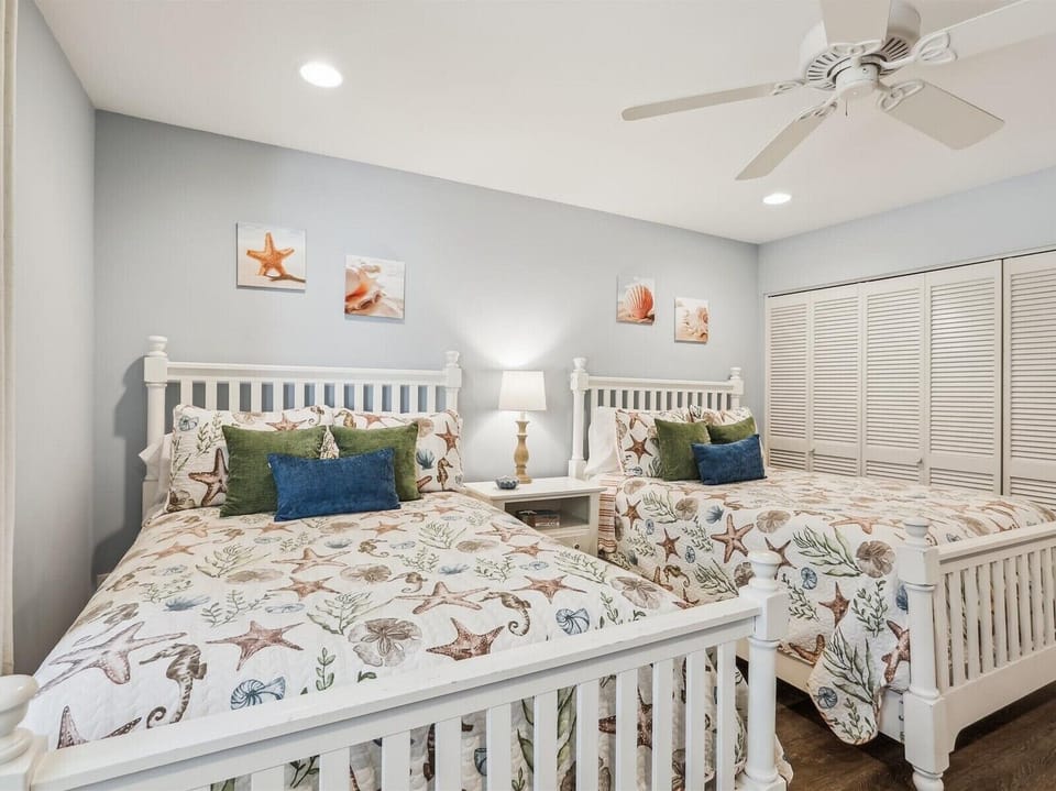 Guest Bedroom with Two Double Beds at 3 Sweet Gum Court