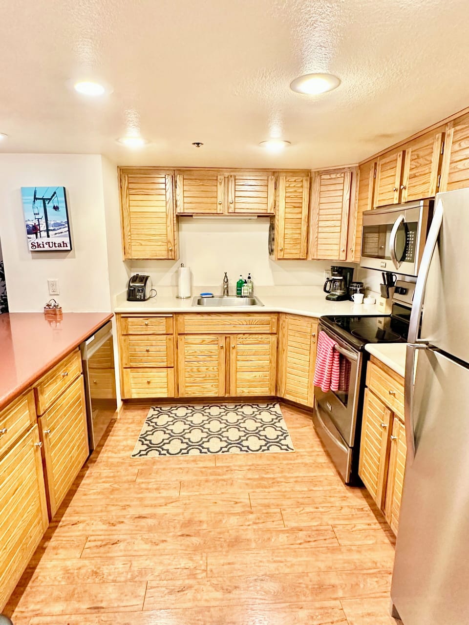 Fully equipped kitchen w/full-size appliances & everything you need to cook!