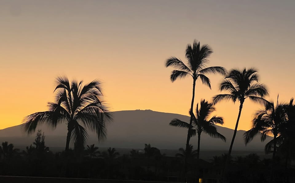 Sunrise over Mauna Kea from our Lanai