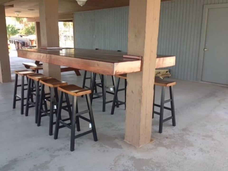 Another view of the lower entertainment area. Right on the water.