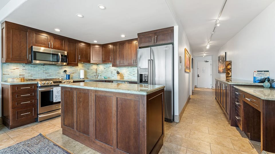 Gourmet kitchen.