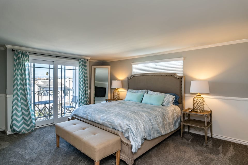 3rd Floor Master Bedroom with French Slider and screen door for ocean breezes