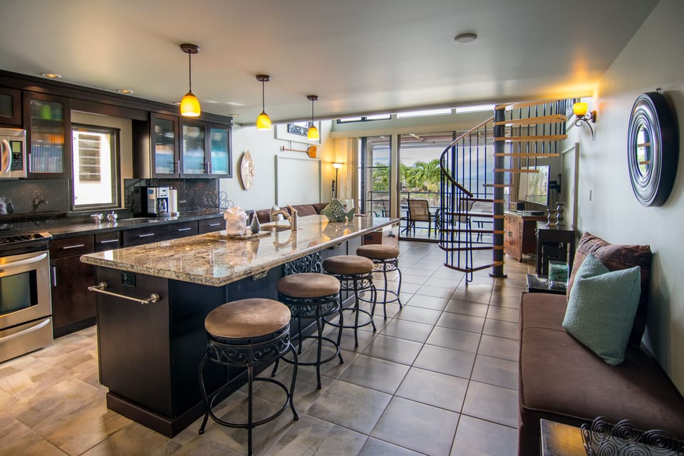An open floor plan maximizes the space.