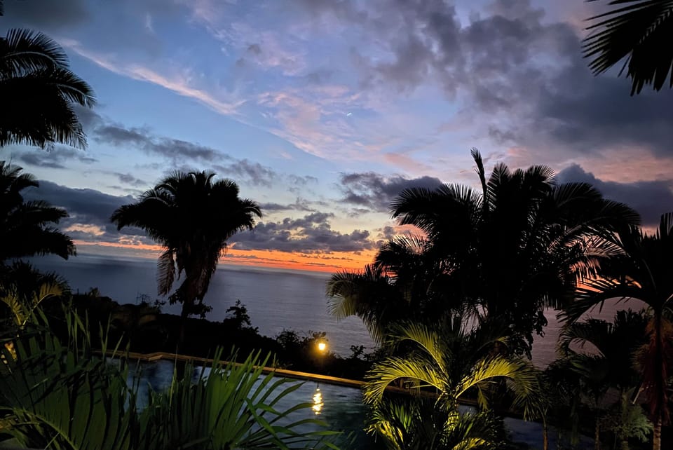 sunset view from balcony