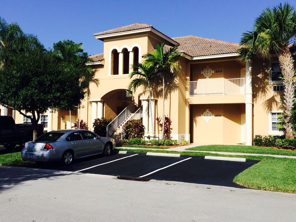 Exterior of building. Unit is on upper right.