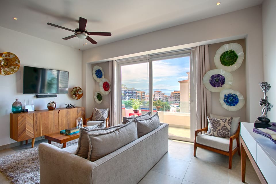 Spacious condo with private balcony