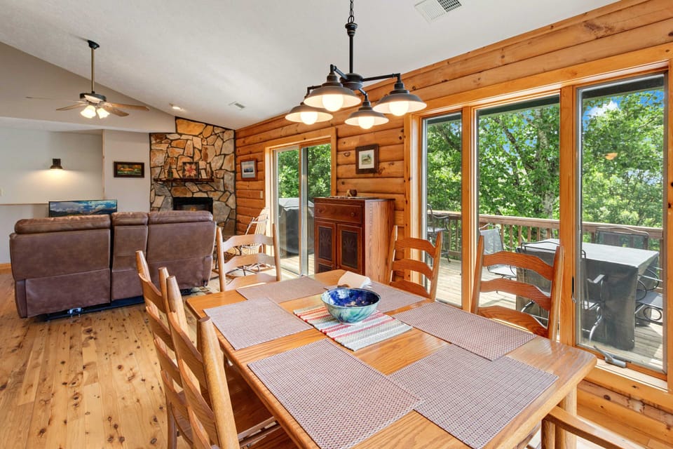 Dining Table adjacent to Living Room, Outdoor Grill and Dining Table