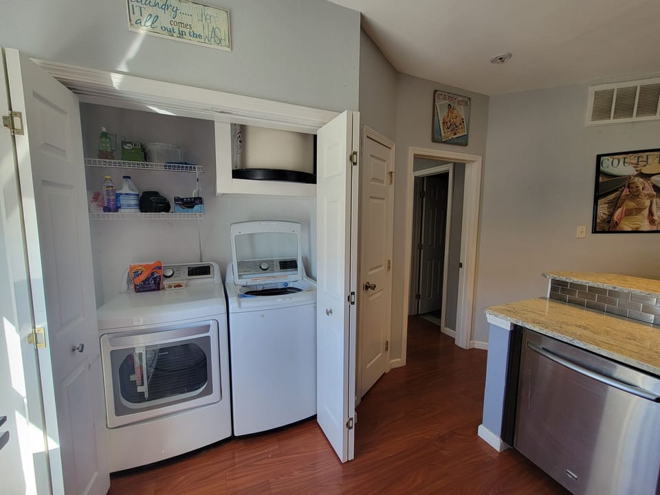 Full size washer and dryer in condo