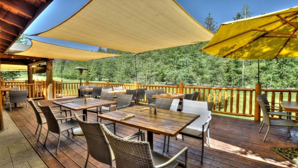 Grab a cocktail or dine al fresco at spindle shanks restaurant
